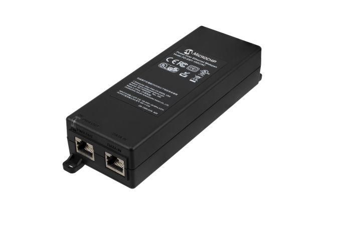 Microchip PD-9501-10GC/AC-EU Single-Port, 10 Gbps, IEEE 802.3bt Type3, Indoor PoE Midspan